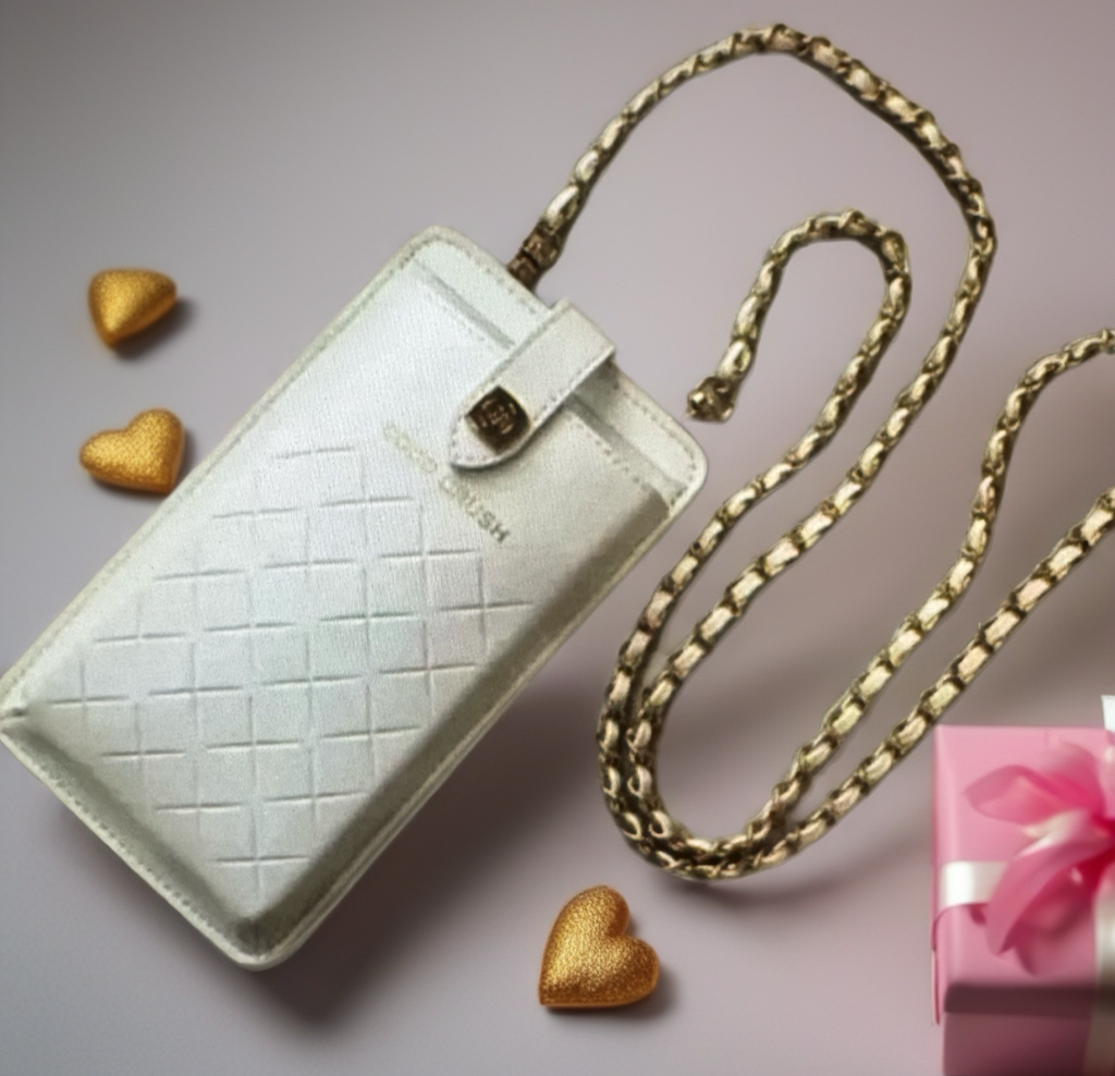 π€ White "Coco Crush" Crossbody Phone Holder